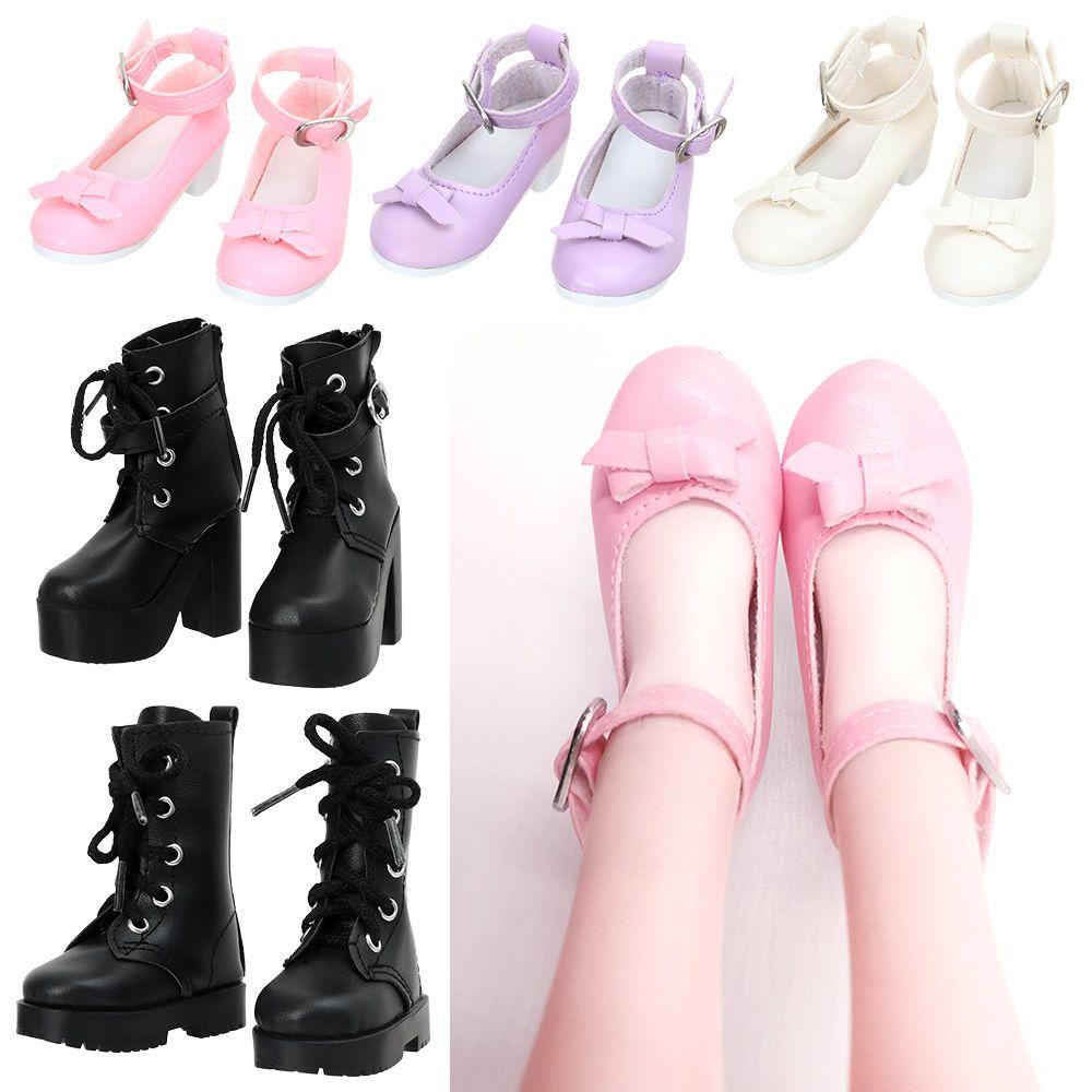 PU Leather 1/3 5 Styles Differents Color Fabric Shoes 60cm Doll Boots Play House Accessories