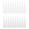 20pcs Feather Fletching High Speed Stable Flight Archery Arrows for Outdoor Arrows 4 Inch White