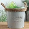 Useful Rope Handle Vintage Reusable Corrosion-Resistant Flower Holder Plant Pot