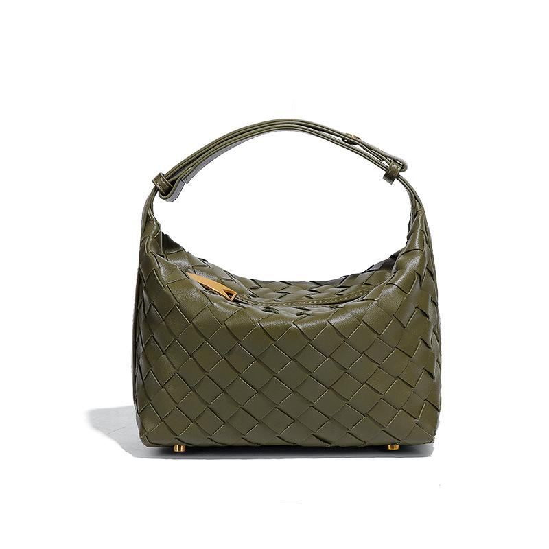 Легкая роскошная и модная плетеная сумка для ланч-бокса, свежая и универсальная ручная женская сумка, высококачественная и модная сумка на одно плечо подмышкой