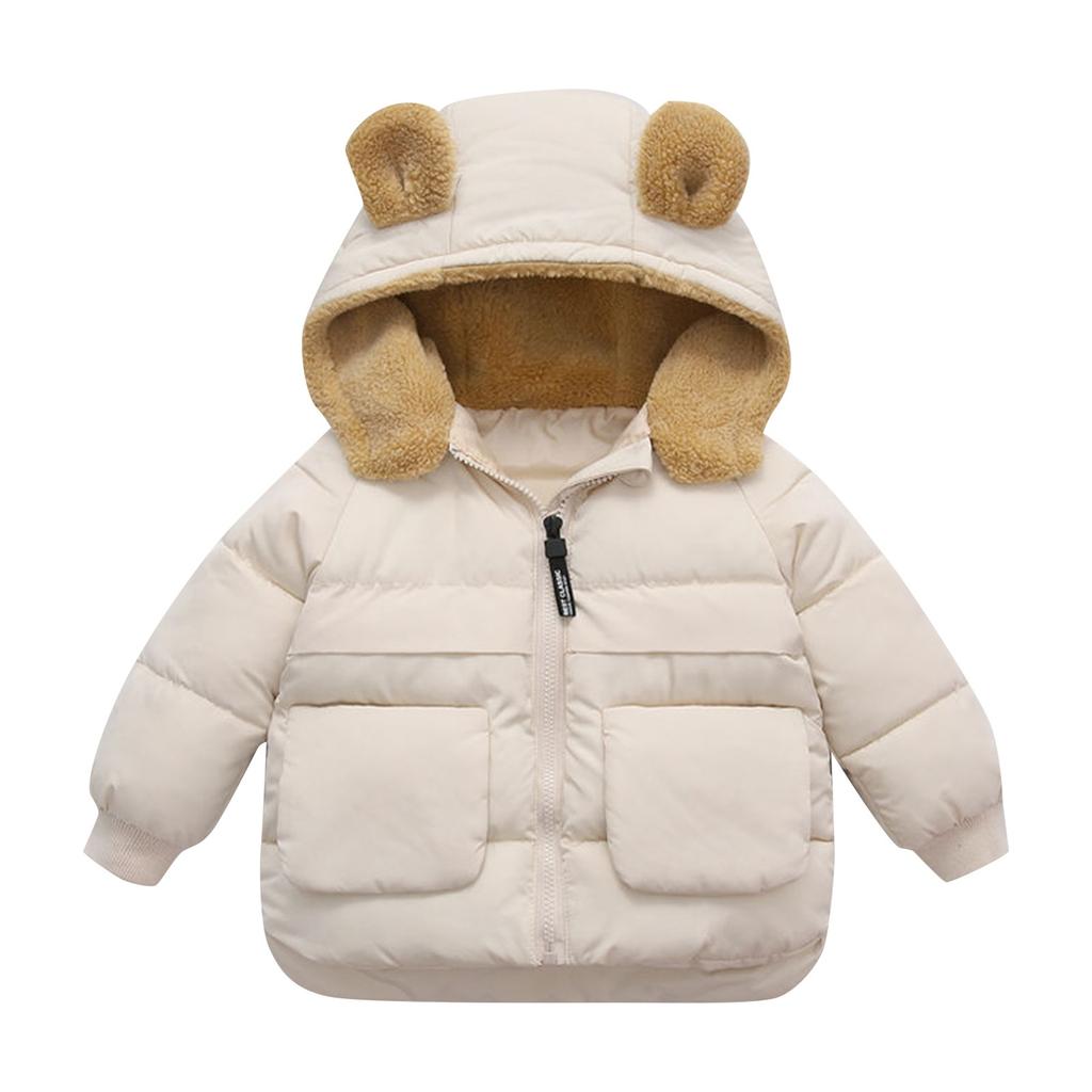 Утепленная детская куртка с капюшоном и детский пуховик среднего размера