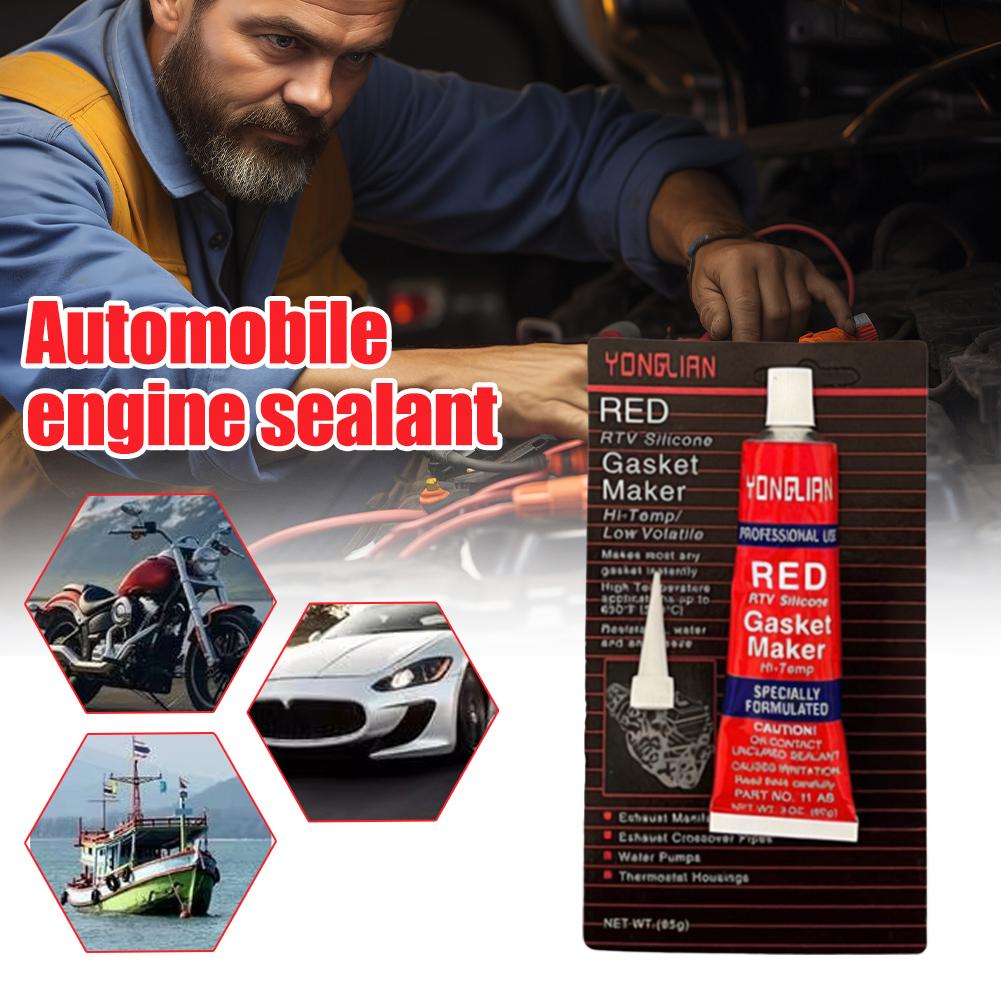 50/85 г водонепроницаемый красный силиконовый герметик, устойчивый к высоким температурам, герметик для автомобильных деталей двигателя