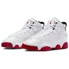 Кроссовки Air Jordan 6 Rings GS Белые Университетский красный Детские Черные 323419-160