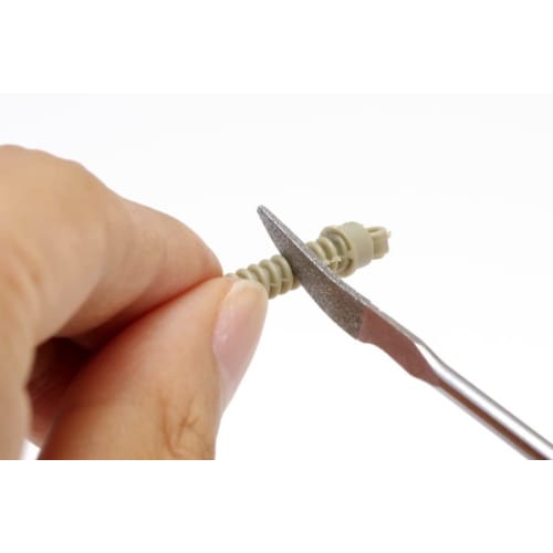 Wave Hobby Tool Series HG Special Shape Diamond File, Knife Type, for Plastic Models, HT-671, Grip: Red