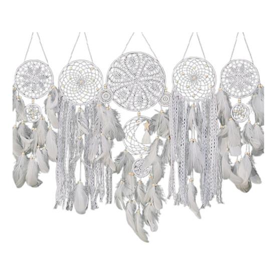 5 шт./компл. перо ловец снов домашний офис гостиная спальня настенное искусство бохо ручная работа тканый подвесной ловец снов украшение орнамент кулон