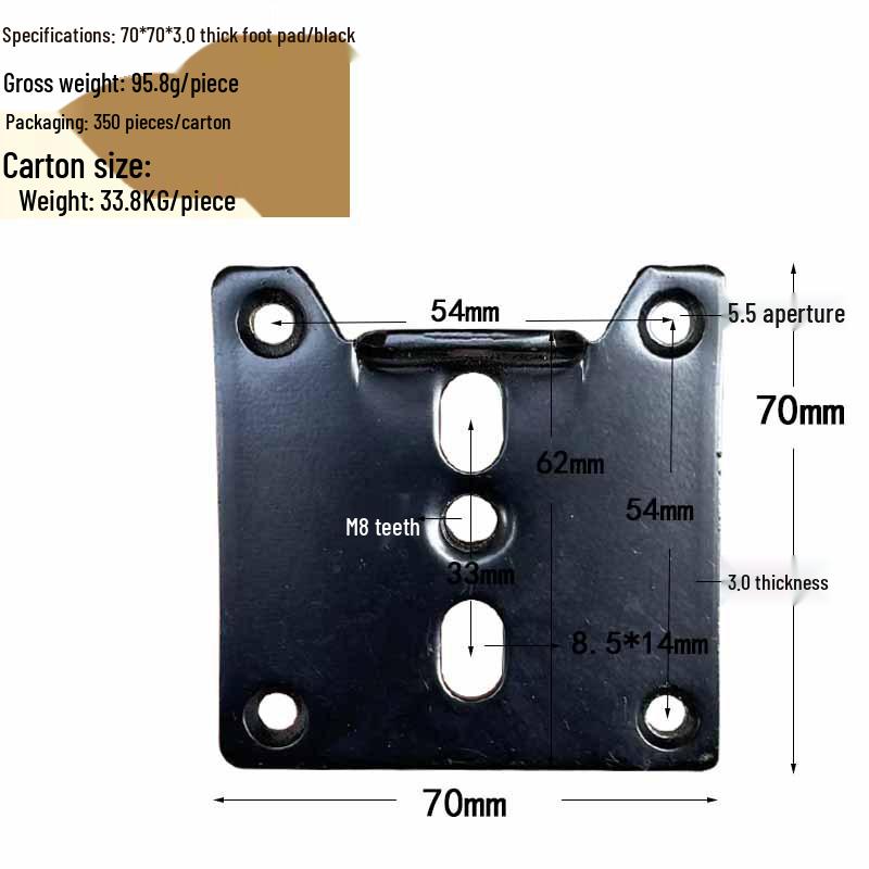 Hexagonal Iron Sheet Slanted Sofa Leg Connector Cover