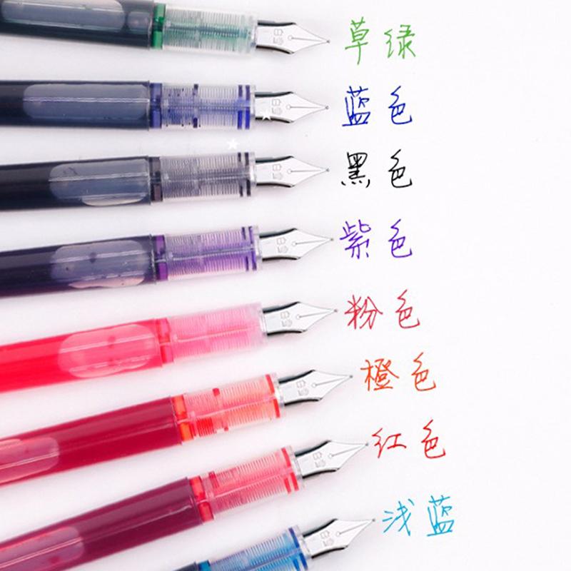 Fountain Pen Large Capacity Classic Transparent Color Ink Stationery