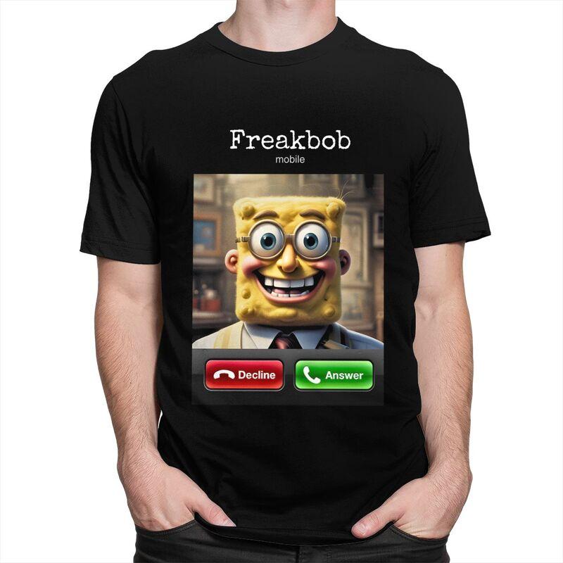 Freakbob Is Calling Tshirts for Men Short Sleeves Casual T Shirt Fashion Tshirt Slim Fit 100 Cotton Tees Valentines Day Gift