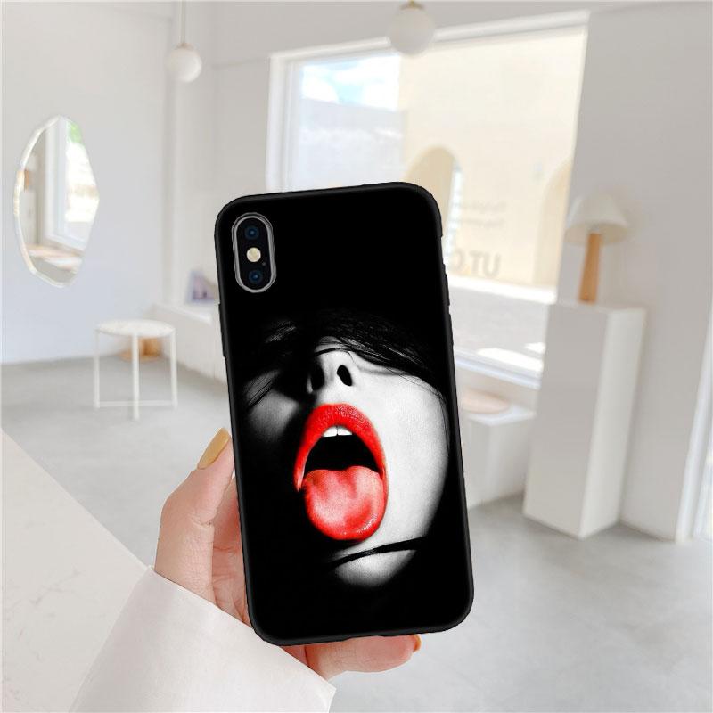 Sexy red lips New High-End Shell Phone Case for iPhone SE X XS XR 16E 11 17 Pro Max 8 7 6 6s Plus