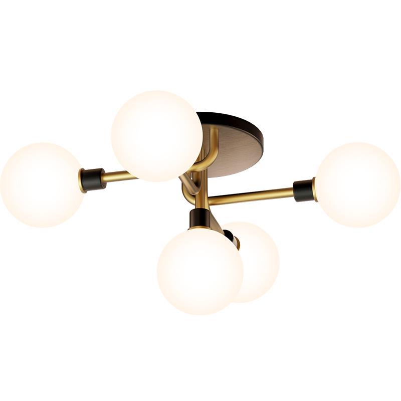 Современный медный потолочный светильник в европейском стиле для спальни или гостиной