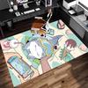 1pc Jeff the Land Shark Print Area Rug - Soft, Washable Non-Slip Indoor Mat for Office Chairs, Living Room, Home Office Decorative Rug