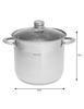 Steel pot set, 6 pieces, 7l/5l/4l, KINGHOFF KH-4309