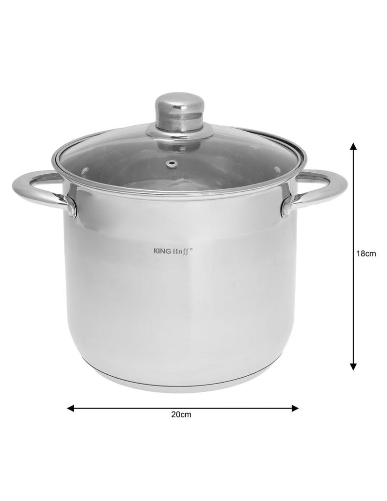 Steel pot set, 6 pieces, 7l/5l/4l, KINGHOFF KH-4309