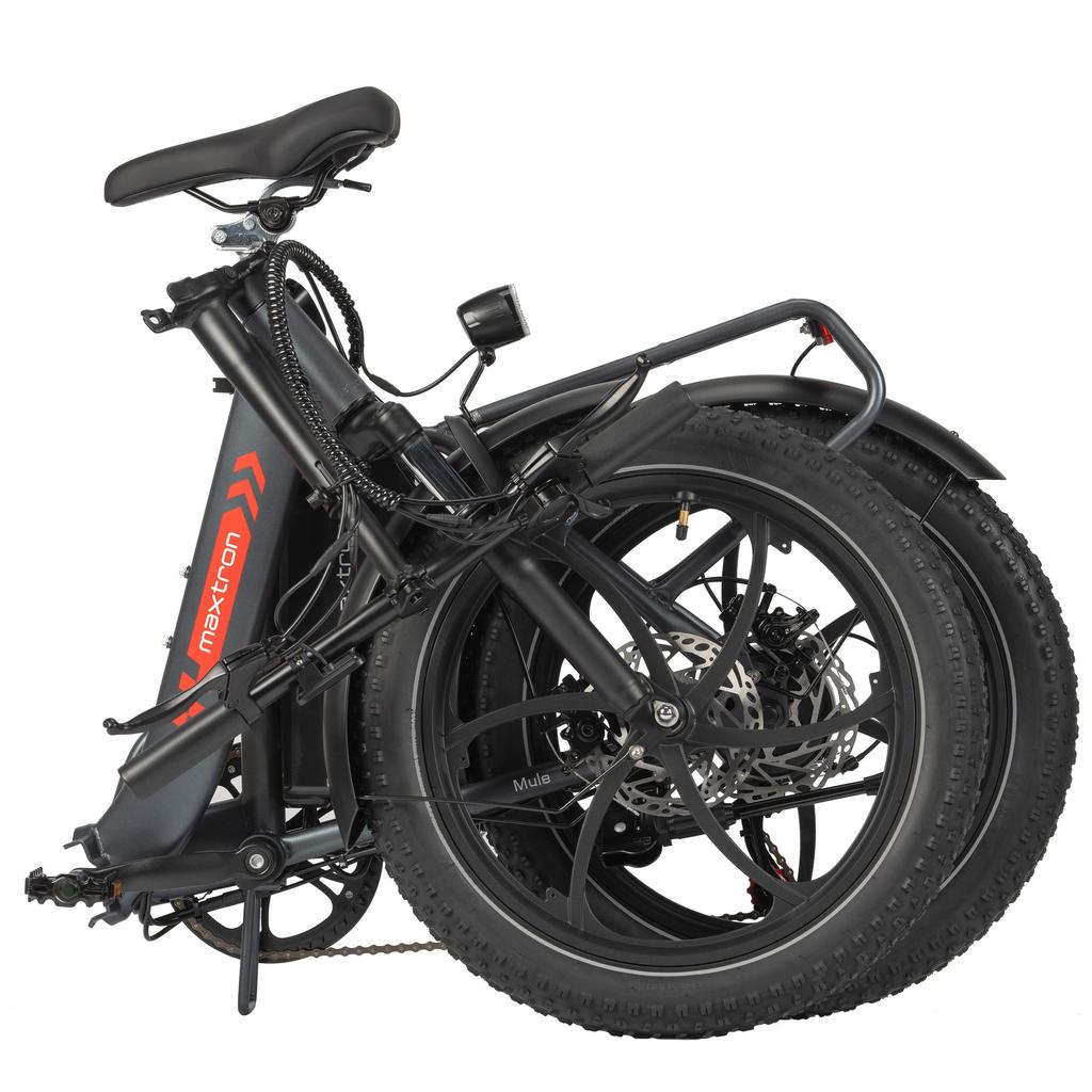 MAXTRON Mule 48V 20Ah Складной грузовой электровелосипед, оснащенный 20-дюймовыми колесами и 350-ваттным двигателем, с максимальным запасом хода до 70 км.