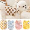 Winter Dog Clothes with Buckle Sweet Bear Print Pet Plush Sweater for Small Dogs Pomeranian Chihuahua Puppy Button Jacket