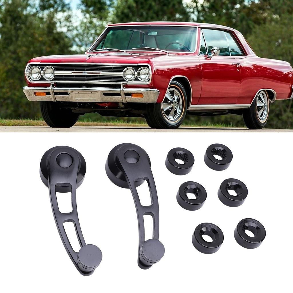 Комплект ручек стеклоподъемника 4 1/4 дюйма, кованый алюминий, черное покрытие, долговечный, легкий, для хот-родов