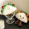 Cartoon Sandwich Pendant Plush Toy Taco Doll Bag Hanging Decoration Keychain Food Doll Gift