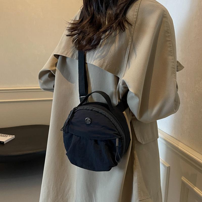 Женская повседневная нейлоновая сумка кроссбоди с регулируемым ремешком, винтажная однотонная маленькая сумка на плечо, подкладка из полиэстера для повседневного использования AVE