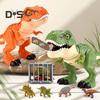 1 Set Swallowing Roaring Dinosaur Toy with Cage Movable Mouth Swing Tail Kids Tyrannosaurus Rex Action Figure Realistic Dino Model Toddlers Boys
