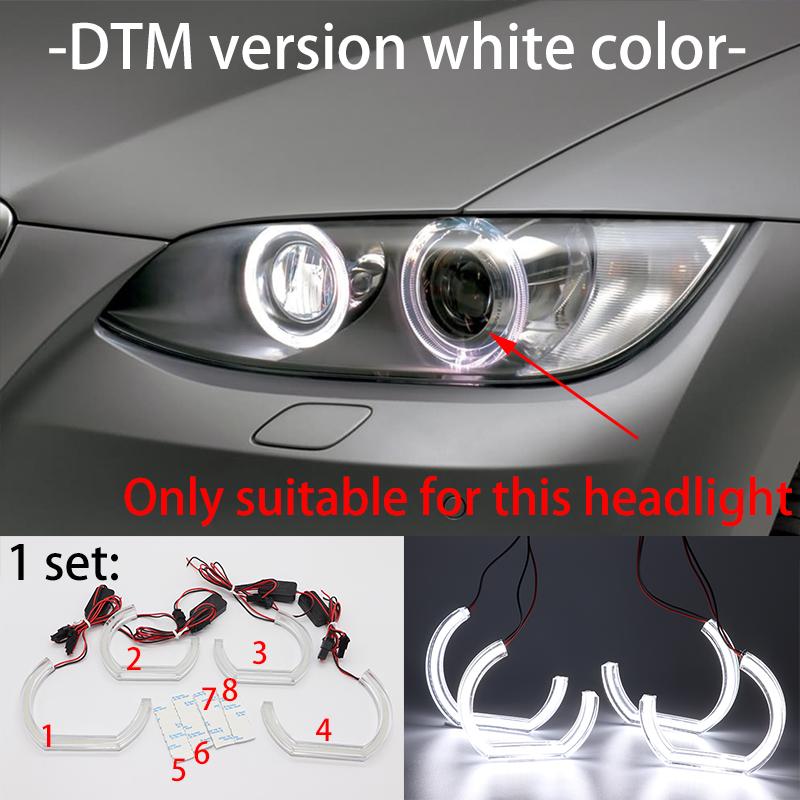 Excellent DTM Style Ultra bright led Angel Eyes DRL rings Retrofit Accessories for BMW 3 series E90 E91 E92 E93 M3 2005-12