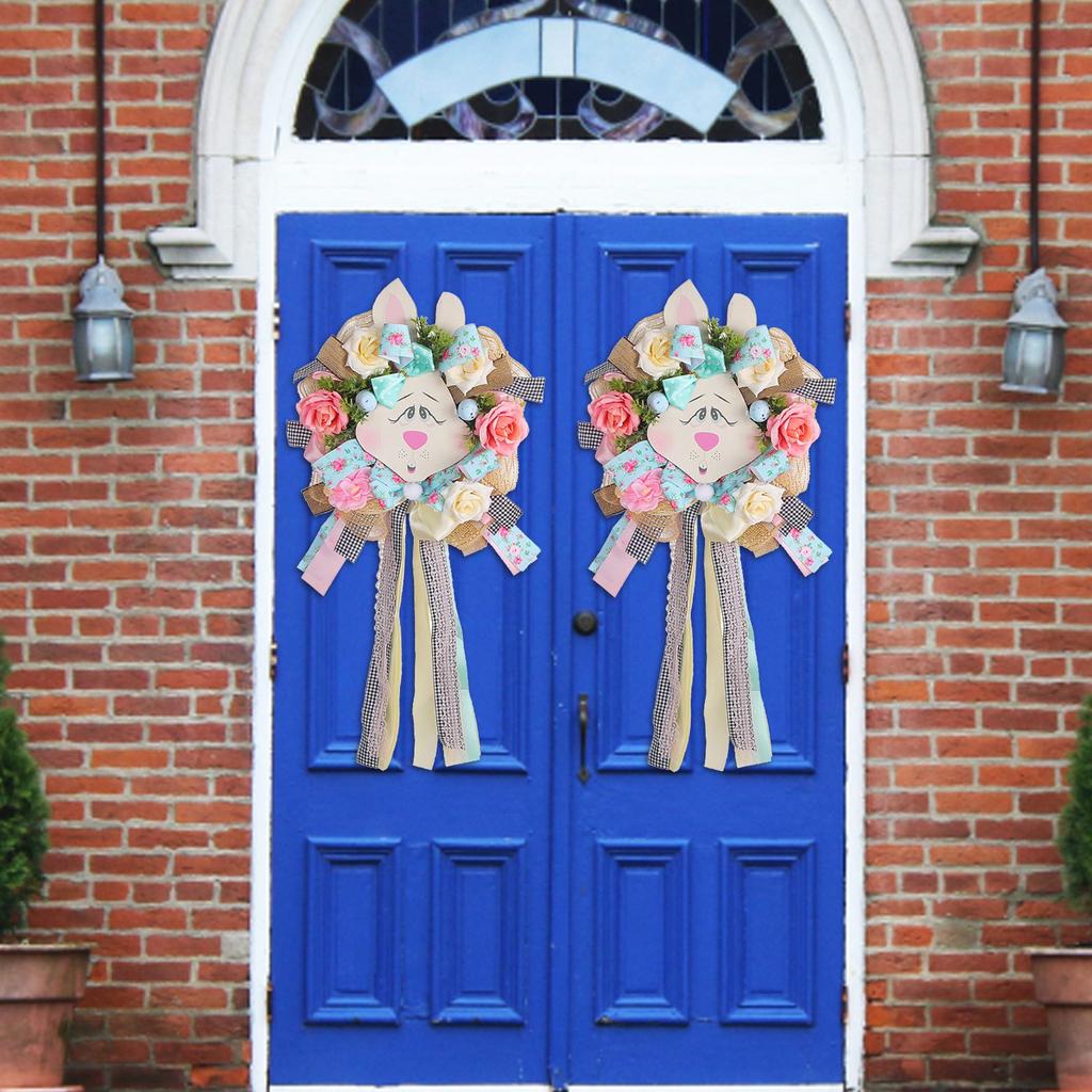 2024 New Easter Wreath Pendant Holiday Cartoon Theme Decoration Scene Arrangement