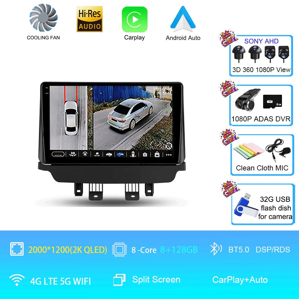 Автомобильное радио Android 14 Auto для Mazda CX-3 CX3 Mazda 2 DK 2014 - 2021 Carplay стерео мультимедийный плеер GPS навигация 2din WIFI+4G