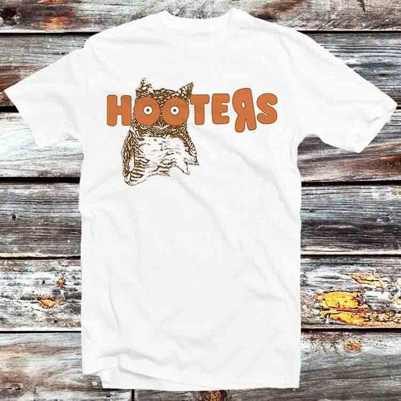 230 г/м2 100% хлопок Hooters Femboy Boobs America Waitress Owl Bird футболка винтажная ретро крутой подарок мужская женская унисекс мультяшный аниме топ футболка B346