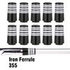 Golf Builder 10pcs Custom Tip .355 Golf Ferrules for Taper Tip Iron Wedge