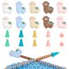 30PCS Sheep Like Knitting Needle Stoppers Needle Point Protectors Needle Tip Stoppers for Hand Knitting Quilting Craft