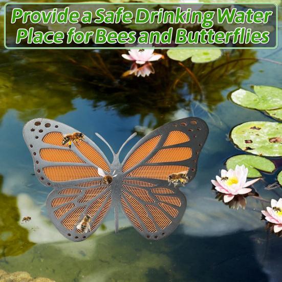 Пчелиная станция с плавающим островом для опылителей Пчелиная станция с сотовым дизайном Плавающий пчелиный остров для кормления садовых диких опылителей