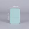 Portable Desktop Mini Foldable Makeup Mirror Solid Color PU Leather Wear-Resistant Compact Handheld Student Cosmetic Mirror