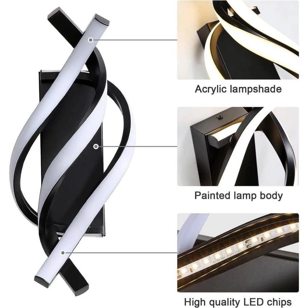 Вращающийся светодиодный настенный светильник из нержавеющей стали, минималистичная настенная лампа, креативный настенный светильник, коридор