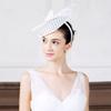 Lady Fedoras Hat Ladies Weddings Black Stripe Heardwear with Veil Women Summer Elegant Party Church Caps B-8162