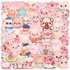 10/50PCS Cute Cartoon Pink Pig Stickers Piggy Graffiti Stickers for DIY Luggage Laptop Skateboard Motorcycle Bicycle Sticker