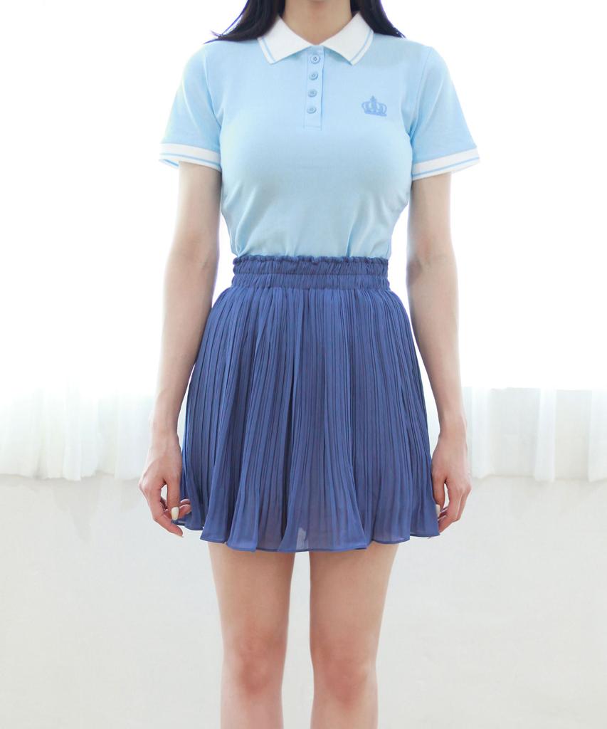 Mfs Golfwear Happy Banding Pleated Culotte Skirt