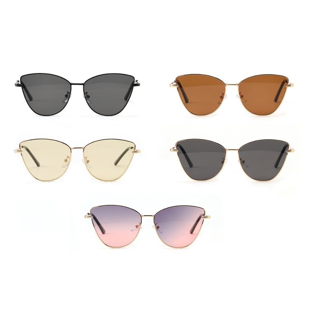 Multicolor Cat Eye Sunglasses Zinc Zinc Alloy Frame Big Frame Sun Glasses Vintage UV400 Eyewear Selfie