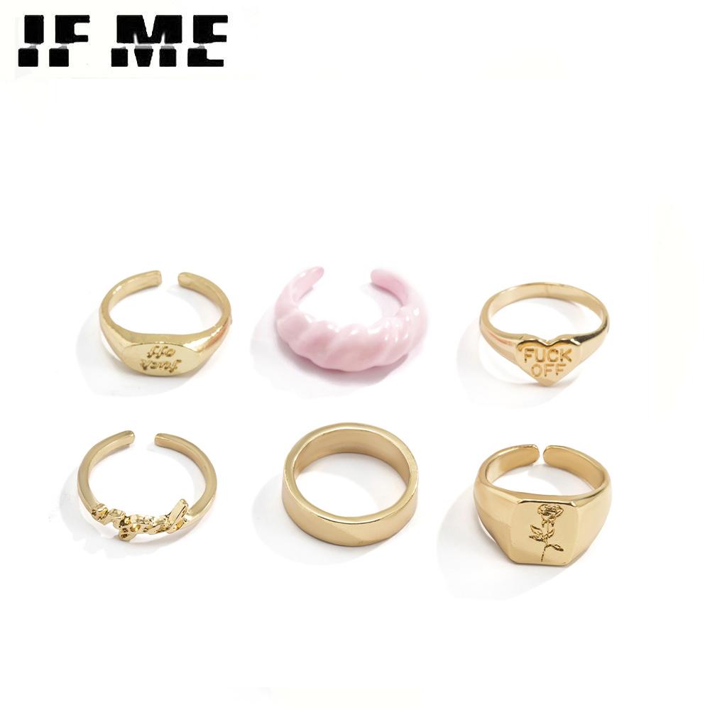 iF ME Белые кольца для женщин, модные винтажные цветные кольца в стиле панк Инь Ян в форме сердца, маленькие кольца с цветком ромашки, вечерние кольца для пары