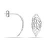 925 Sterling Silver Lightweight Small Leaf Stud Earrings for Women