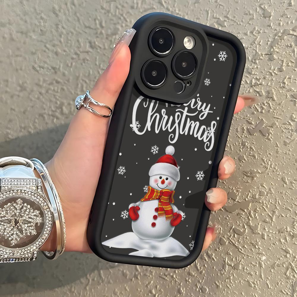 Чехол для телефона Meryy Christmas для iPhone 16 Pro Max Funda iPhone 11 15 13 14 12 XS X XR 7 8 Plus SE 16promx Liquid Silicon Covers