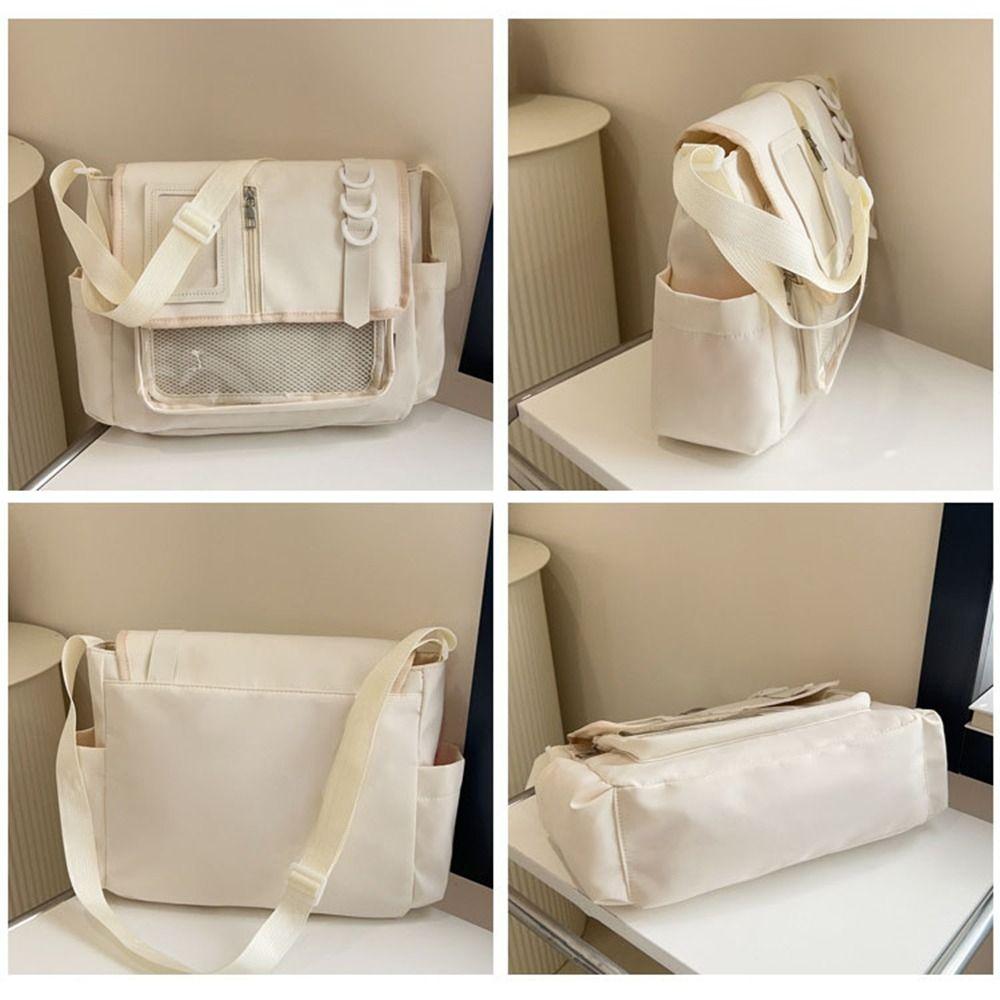 Zipper Bag Solid Color Itabag Cotton Doll Bag Shoulder Bag Creative Transparent Bags Women