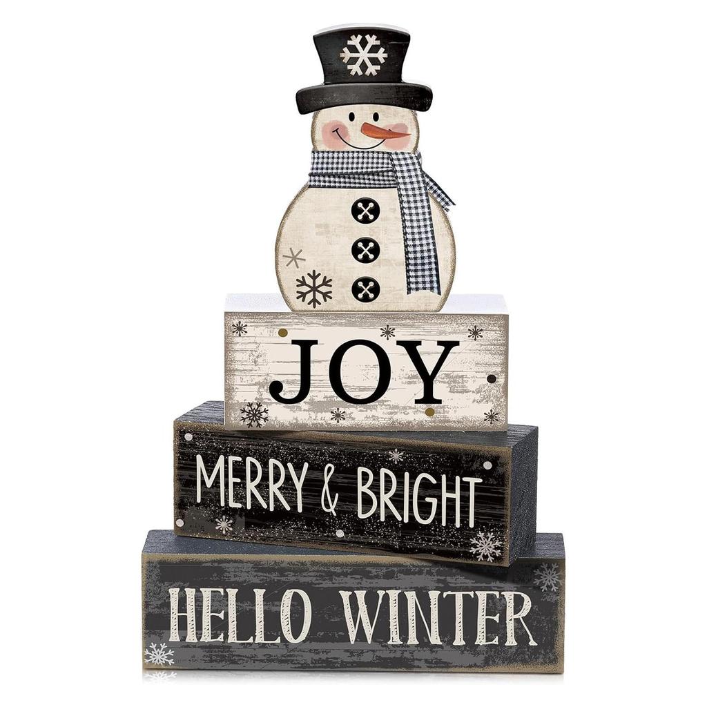 4Pcs Football Table Decorations Football Tiered Tray Decor Sport Game Centerpiece Sign Decorative Rugby Stack Block Gift for Fans Club Tailgate