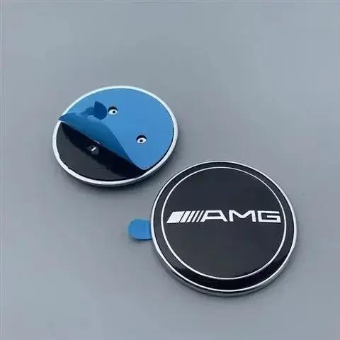 57mm Star Flat Hood Bonnet Logo Mercedes-Benz AMG Emblem Badge Stickers W204 W124 W201 W202 W212 W220 W205 Automobile Accessory