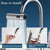 360° Swivel Waterfall Faucet Extension Adapter Sprayer 3 Modes Multifunctional Waterfall Pressurized Bubbler Kitchen Sink Fit