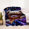 "Starry Night Teddy Bear Plush Toy - Celestial Comfort"Blanket Flannel Throw Blanket for Sofa, Bed, Travel, Camping, Office, Couch, Chair, A