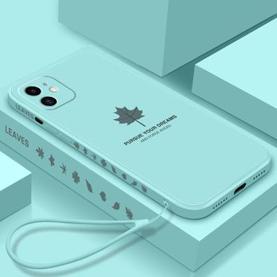 Чехол для iphone 14 13 12 11 Pro Max, чехол из мягкого жидкого силикона с кленовым листом, защита кожи, задняя крышка, чехол для iphone XS Max XR 6 7 8 Plus