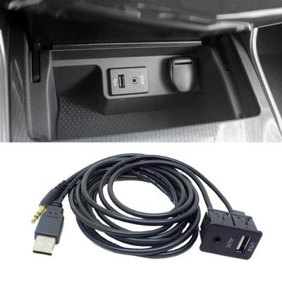 Автомобильная модифицированная розетка AUX + USB, аксессуары для модификации аудио, удлинитель USB 3,5 мм