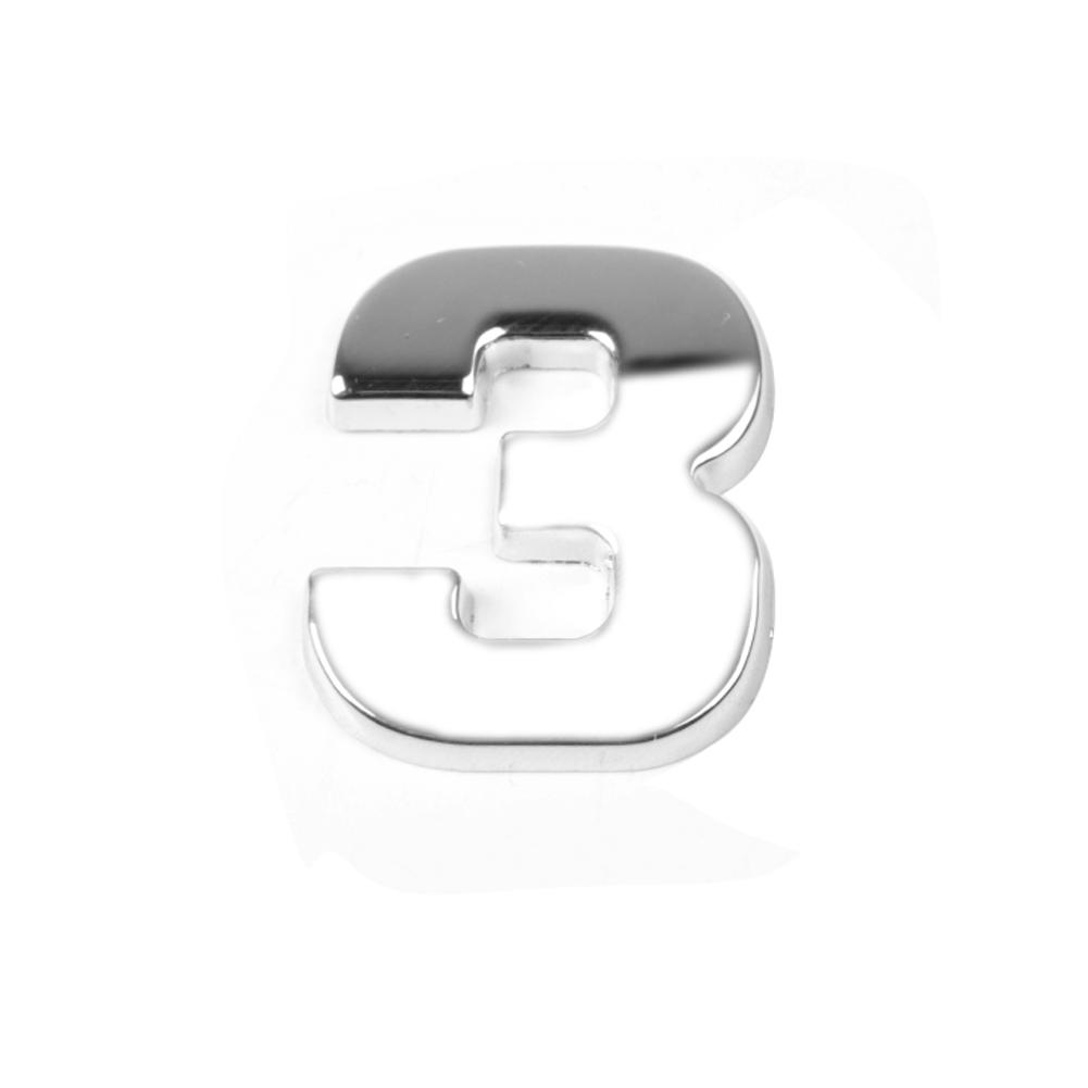 DIY 3D металлическая наклейка с алфавитом, эмблема автомобиля, буква, серебряный значок, наклейка (АЗ&0-9)