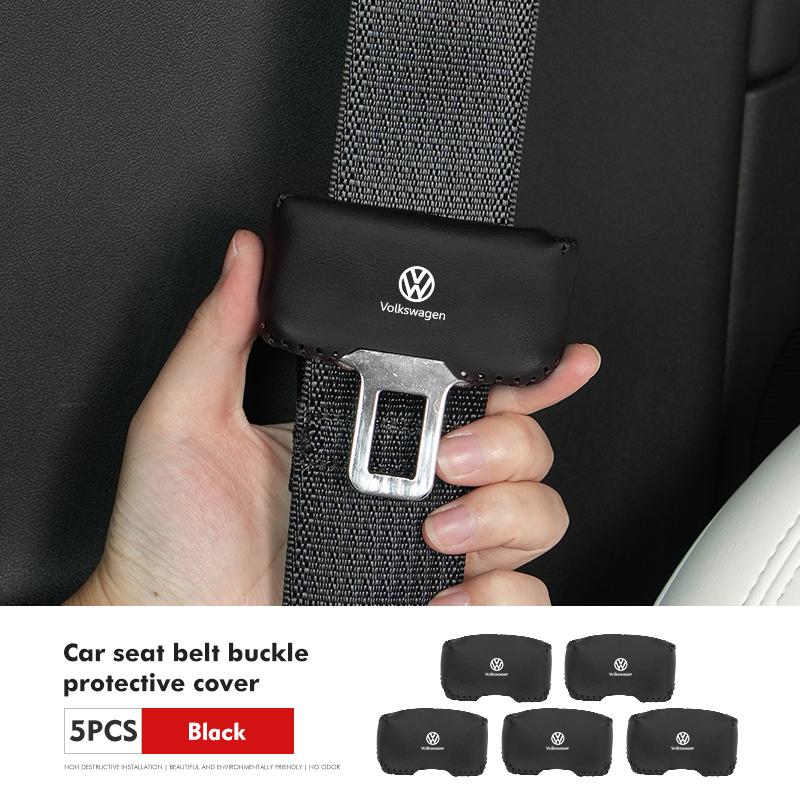 Car Seat Belt Buckle Anti-scratch Protector Cover Accessories For Volkswagen VW Scirocco Jetta Beetle Golf 4 5 6 Passat Polo B5 zg7