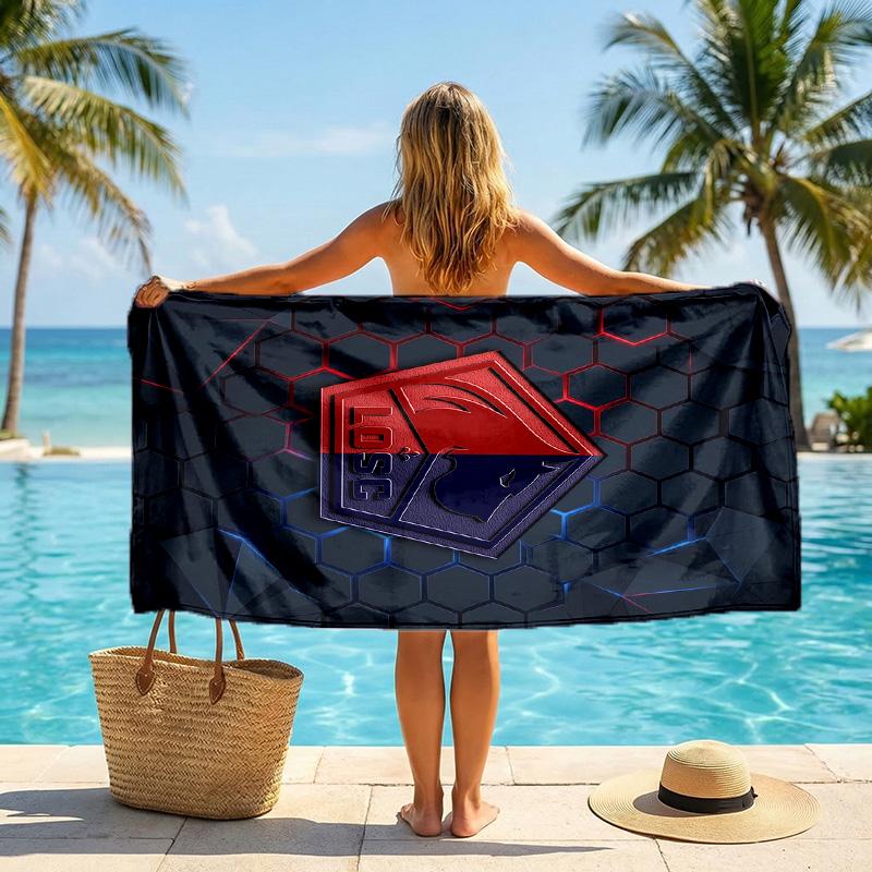 LOSC Lille FC print Quick Dry Beach Towel Microfiber Absorbent Portable Travel Swimming Towel