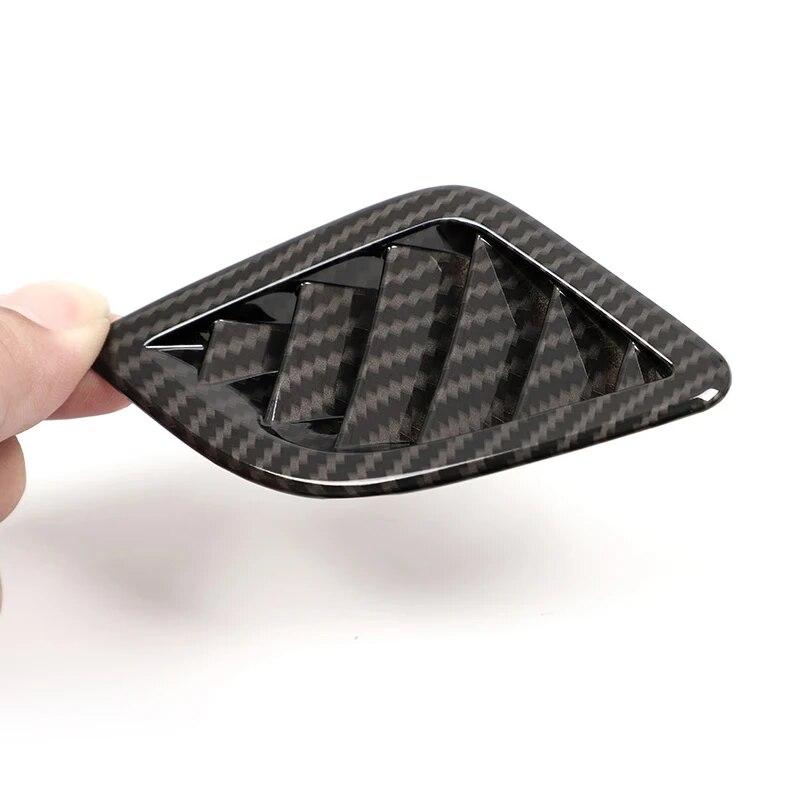 LHD ABS Car Styling Carbon Fiber Texture Side Air Conditioner Air Outlet Vent Cover Trim For BMW 5 Series F10 F11 F07 2011-2017